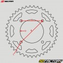 Dentes coroa 48 alu 420 KTM SX 65, Gas Gas MC, Husqvarna TC (desde 2025) Scar (anti-lama) preto