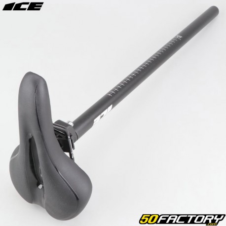 BMX bike recovery seatpost and saddle Ø27.2x600 mm ICE Relax black