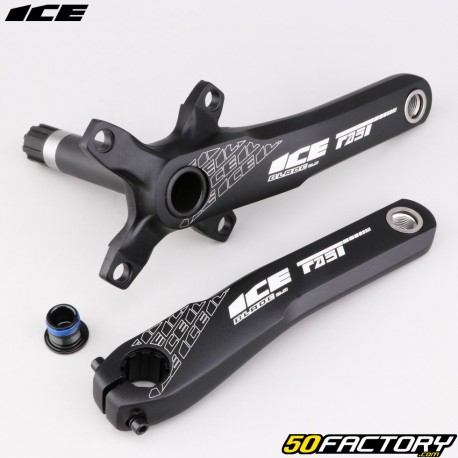 Juego de bielas para bicicleta BMX ICE Fast Blade 2.0 de 170 mm, color negro