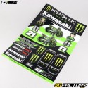 Adesivos de desenho animado Beeg Monster Energy Kawasaki MX 30.5x46 cm D&#39;Cor (placa)