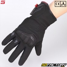 Luvas de inverno infantil Five WFX4 WP CE Aprovado Motocicleta Preta