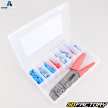 Pinza crimpatrice e spelafili Acsud Industry con terminali (scatola da 200 pezzi)