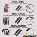 Rear brake caliper V-Brake bicycle Shimano Alivio BR-T4000