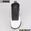 Zapatos de moto Ipone Zapatillas blancas y negras KT01-S