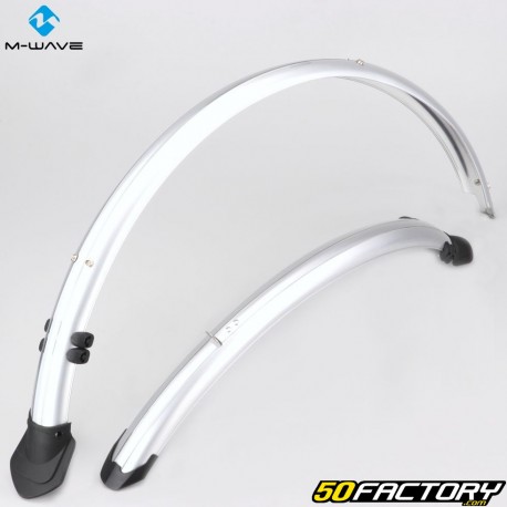 Front and rear mudguards for 28&quot; bikes M-Wave Mud Max Flex Grey 45mm