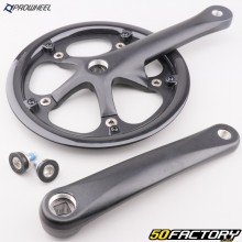 Pedivela de bicicleta &quot;fixie&quot; Prowheel 42 mm preta, 170 dentes, coroa única