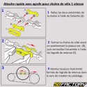 Catena bicicletta 1 velocità 102 maglie YBN S512H bianca