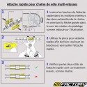 KMC silver 10-speed bicycle chain quick release