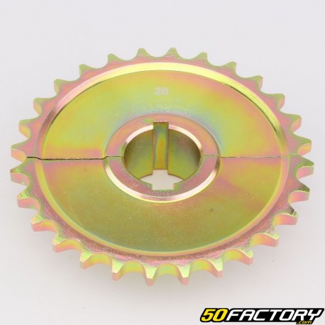 Corona 28 denti acciaio 428 Ø30 mm 2 pezzi karting KZ