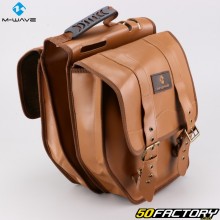 M-bolsas para porta-bagagens de bicicletaWave Amsterdam Double L 2x15L marrom