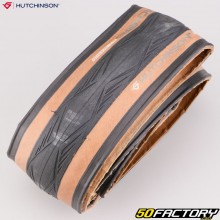 Neumático de bicicleta 700x28 (28-622) Hutchinson Blackbird Laterales marrones para todas las estaciones con varillas flexibles