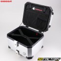 Top case Motocicleta de alumínio 40L, scooter universal Coocase X1 cinza (com platina)