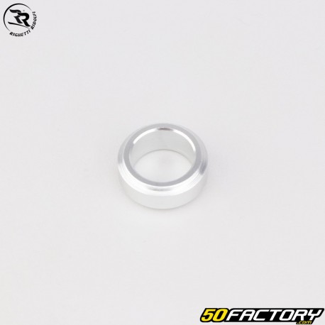 Aluminum front axle adjustment spacer for Ø17 mm spindle, thickness 10 mm, Righetti Ridolfi karting, gray