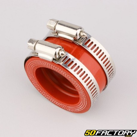 PWK carburetor sleeve Ø34-34 mm (with clamps) red