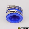PWK carburetor sleeve Ø34-34 mm (with clamps) blue