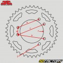 Coroa 48 Dentes aço 420  Derbi,  Rieju,  Yamaha,  Peugeot... Rodas dentadas JT