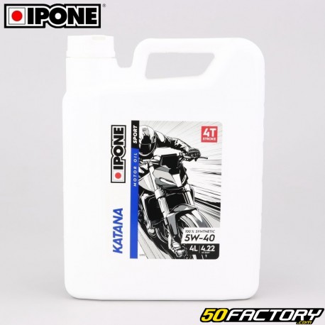 Aceite de motor 4T 5W40 Ipone Deportes Katana 100% sintético 4L