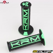 KRM Motorcycle Grips Pro Ride black and green