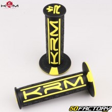 KRM Motorcycle Grips Pro Ride black and yellow