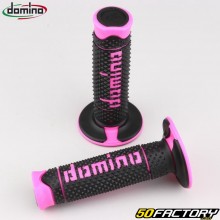 Manopole per moto Domino A260 cross nero e rosa