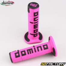 Manopole per moto Domino A360 cross rosa e nero