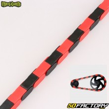 Copricatena per bicicletta a clip, 1 velocità, 112 maglie, Insane Chains, nero e rosso